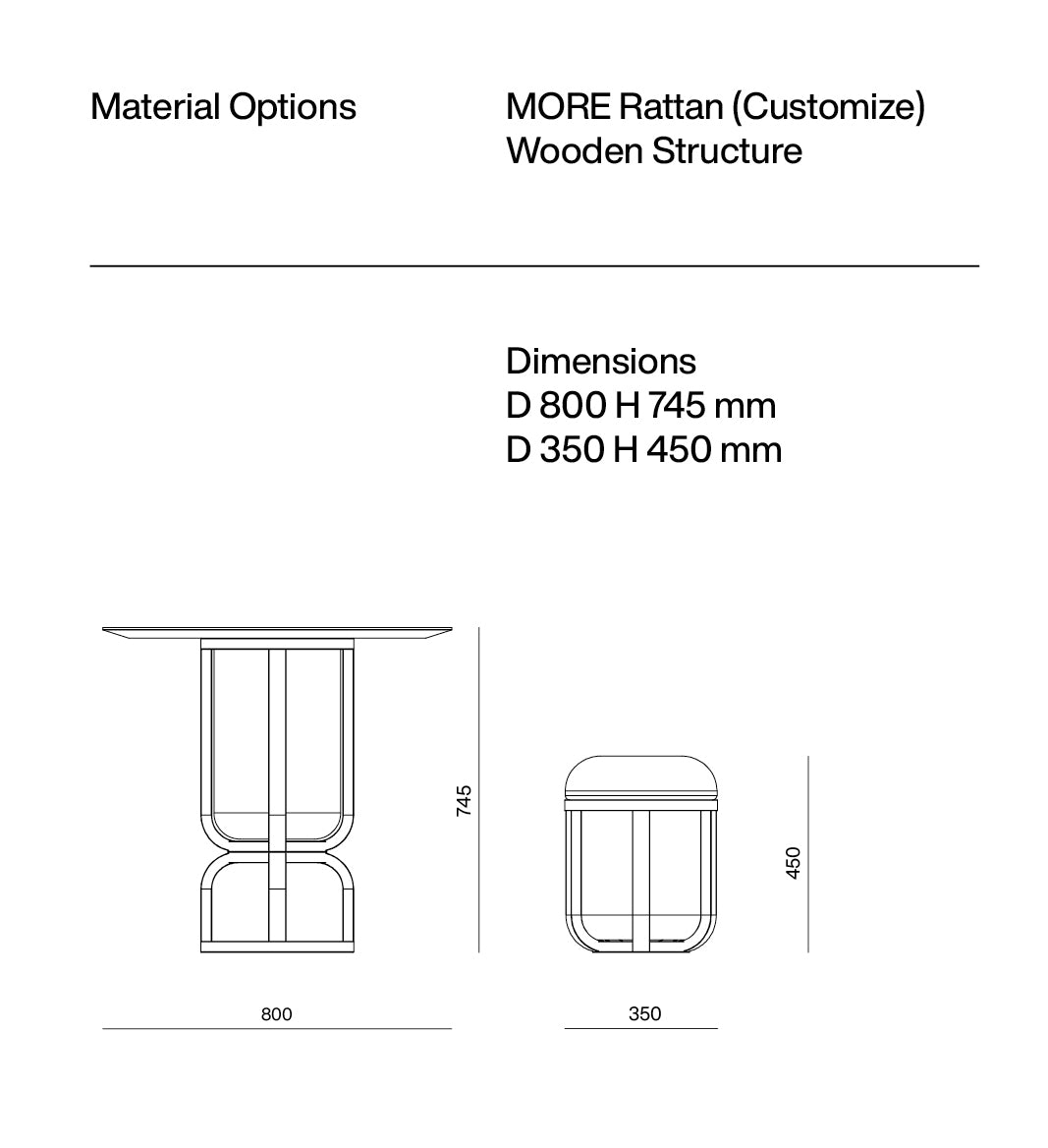 Vertical Basket - Table and Stool