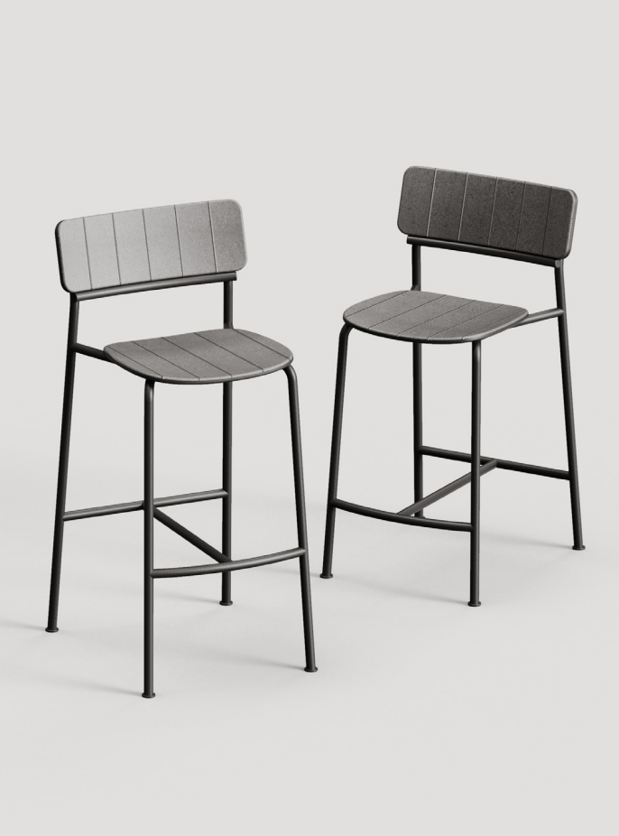 Leaden Bar Stool Backrest